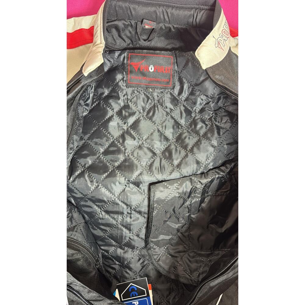 ProFirst Riding Jacket L Armor Black Gray Red Protective New - Picture 8 of 9